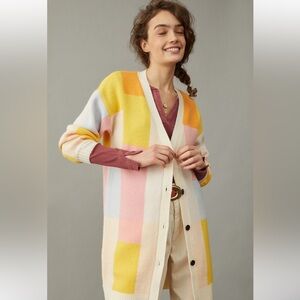 Amadi x Anthropologie Lexie Colorblock Cardigan L